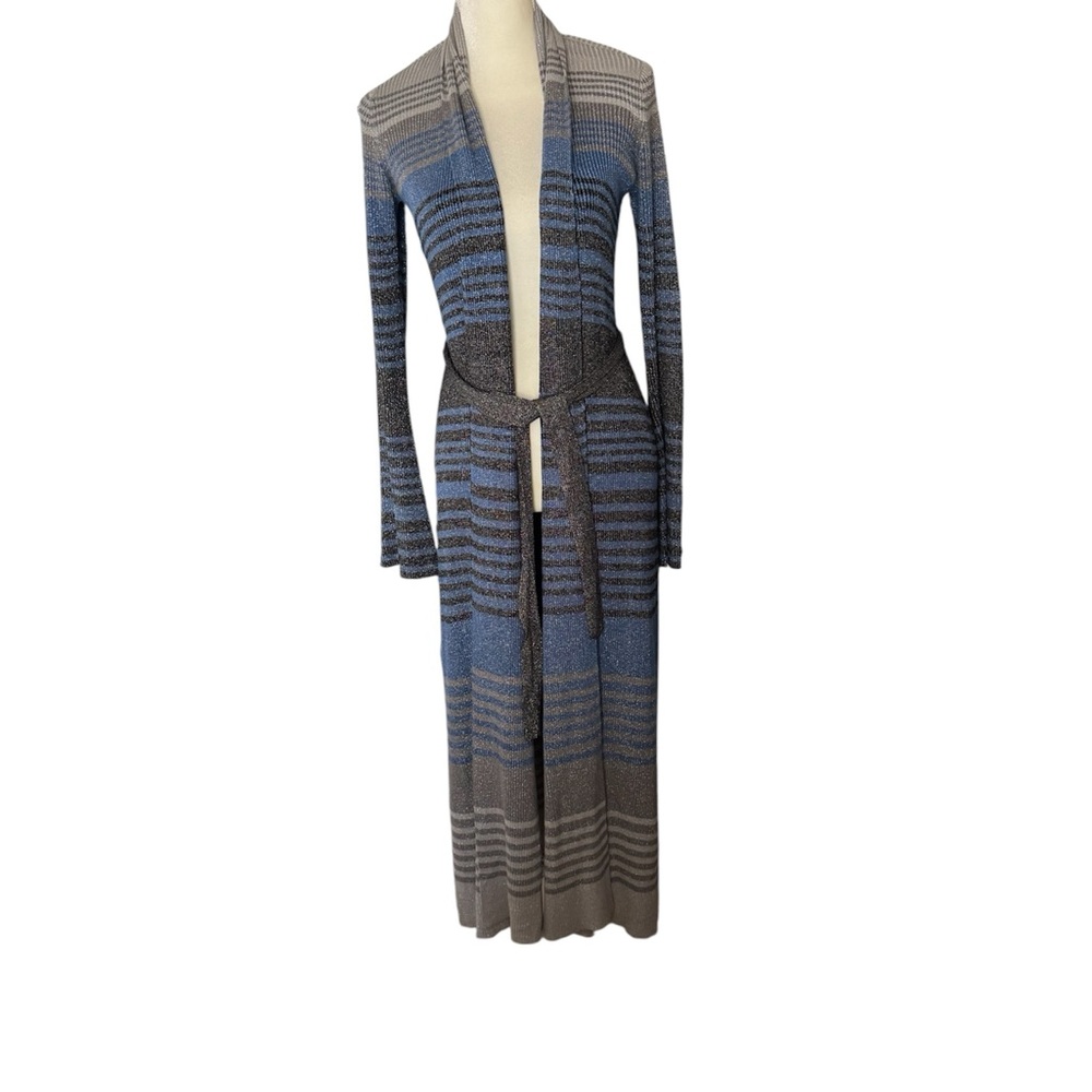 L'AGENCE Gray Ribbed Knit Cardigan - Picture 3 of 12